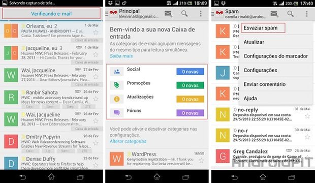 Gmail atualizacao 4 5 novas funcoes