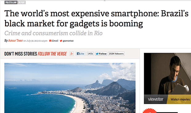Reportagem the verge