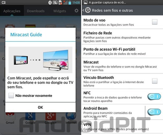 Software optimus g miracast