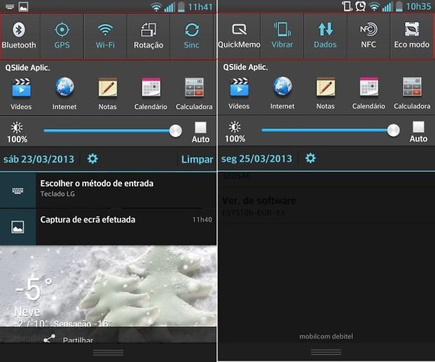 Software optimus g notificacoes
