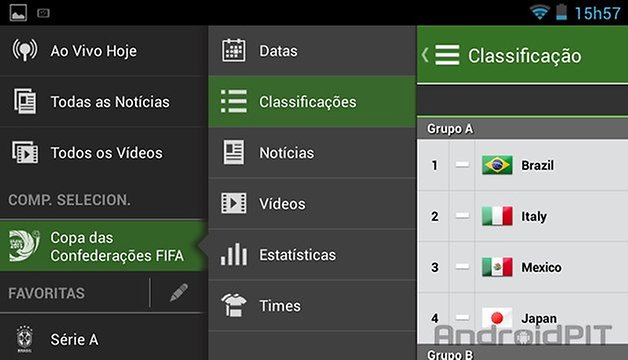 The football app UI