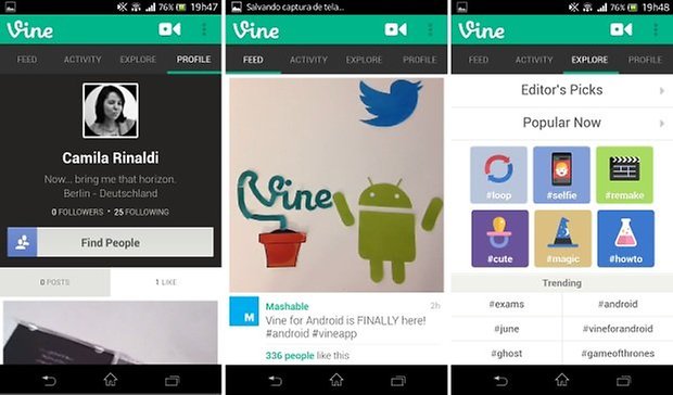 Vine android gifs smartphone