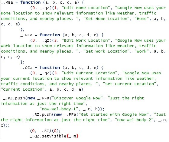 google now search code
