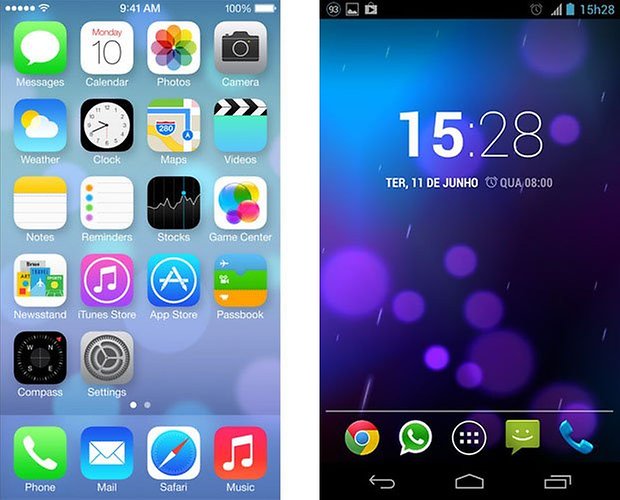 ios android tela principal