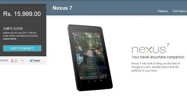 nexus 7 google play india