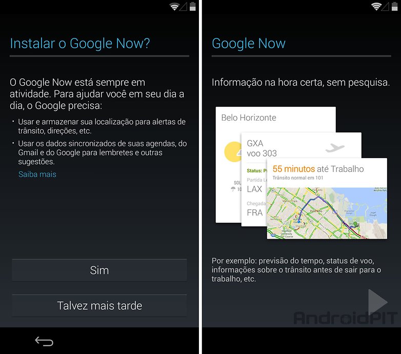 nexus5 Google now configuracoes