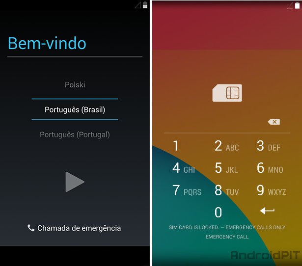 nexus5 primeiras configuracoes