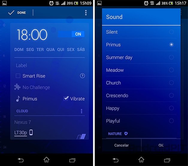 toque alarme android