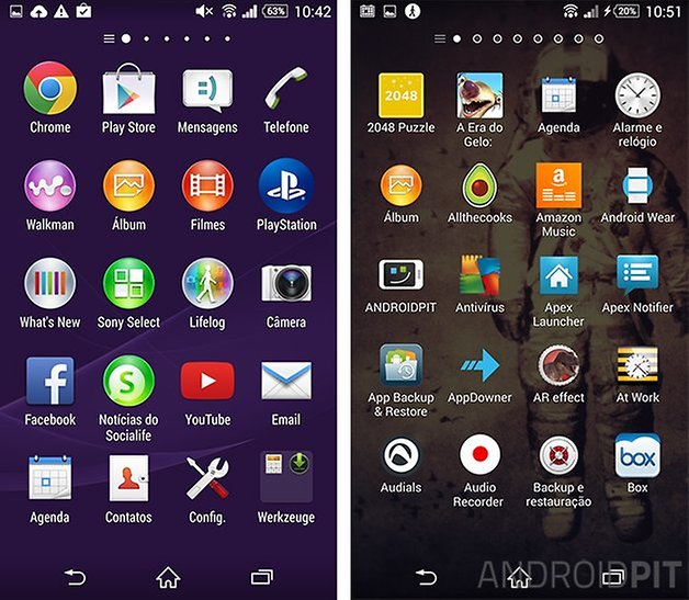 Comparacao z2 z3 apps