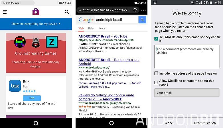 mozilla firefox os apk teste erro
