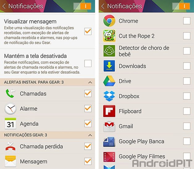 Gear Fit app notificacao