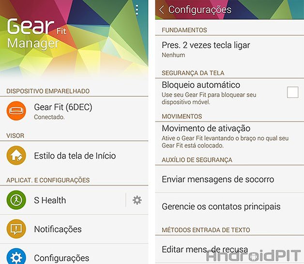 Gear manager app