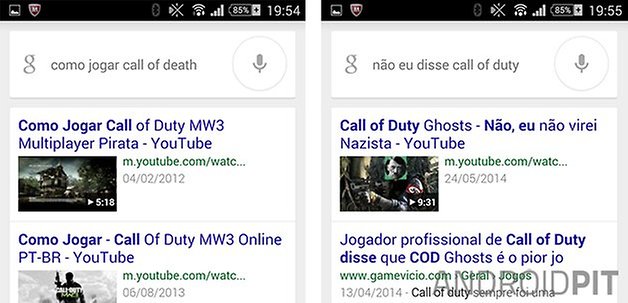 Google Now correcoes entendimento