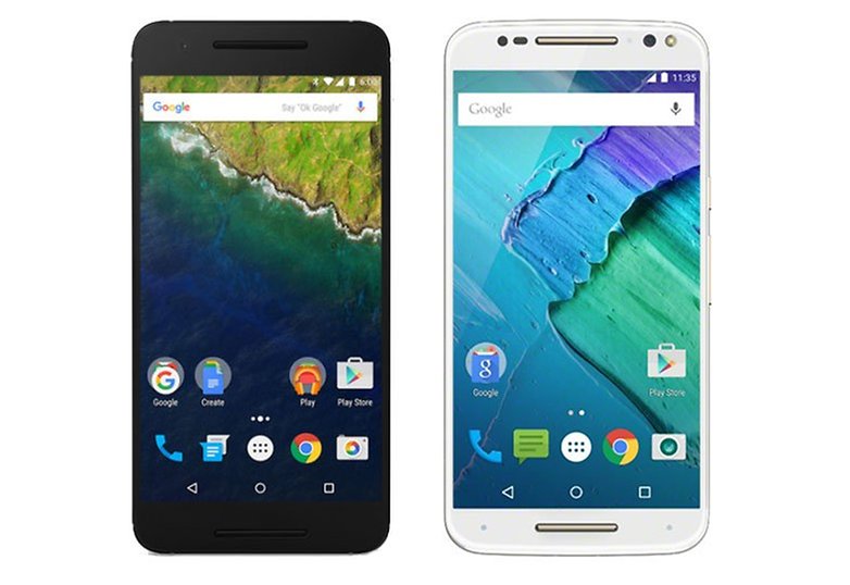 Nexus 6p moto x style comparacao tela