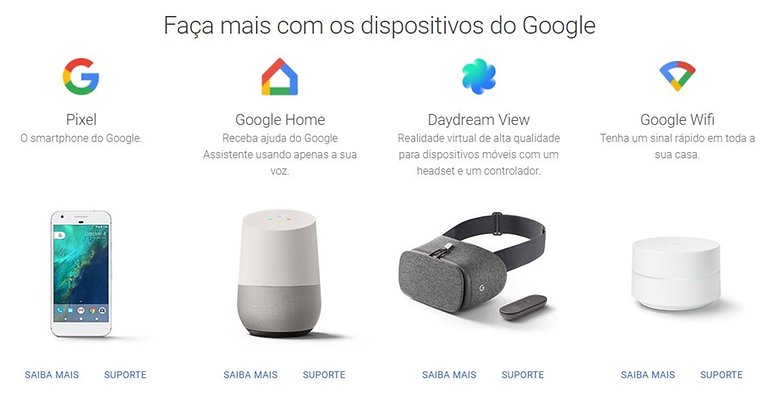 Produtos Google hardware