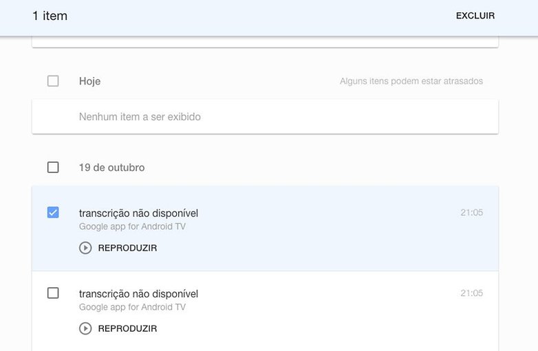 google backup buscas voz apagar historico
