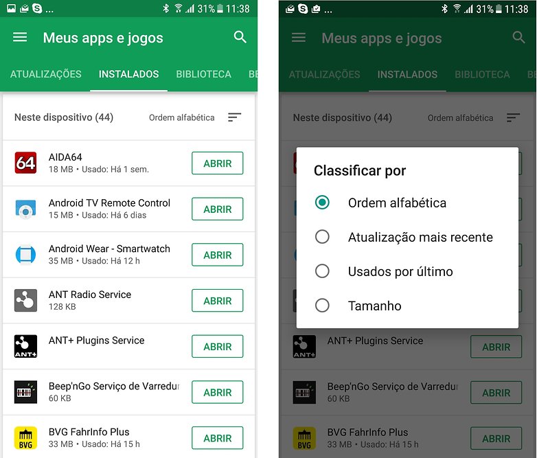 play store install tab