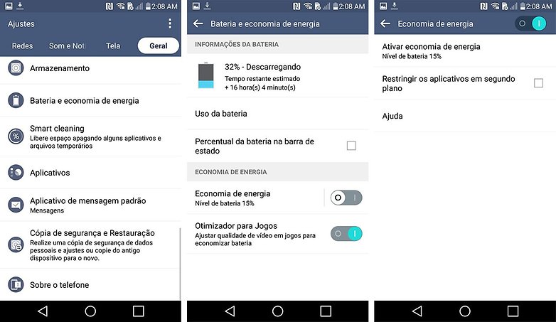 LG G4 dicas truques bateria
