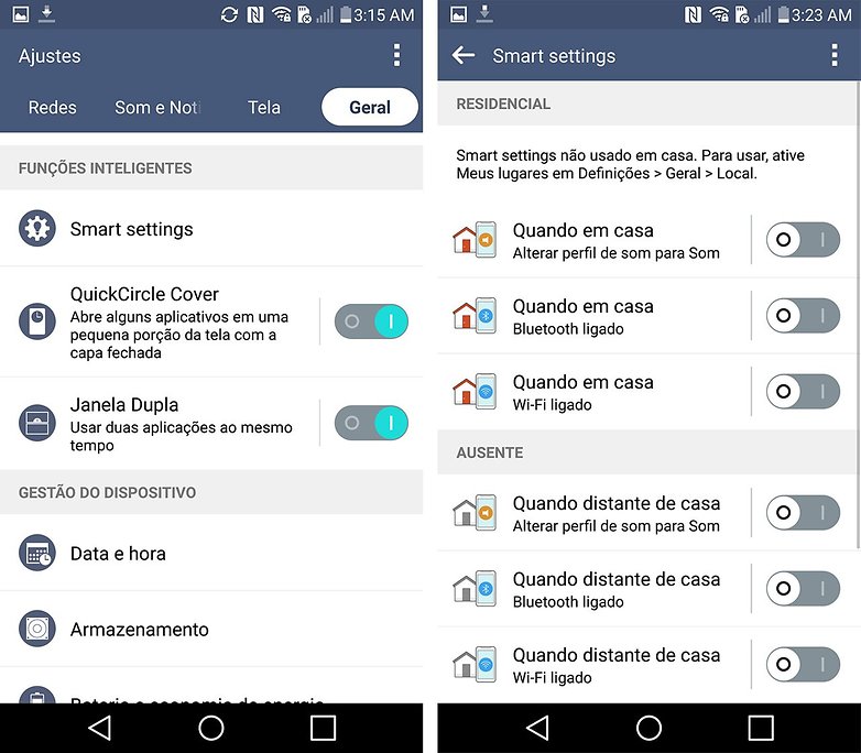 LG G4 dicas truques smart settings