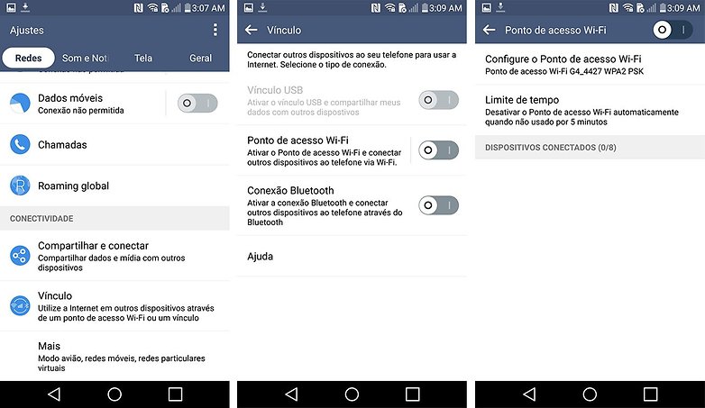 LG G4 dicas truques vinculo hotspot