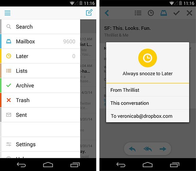 Mailbox dropbox reenvio email android