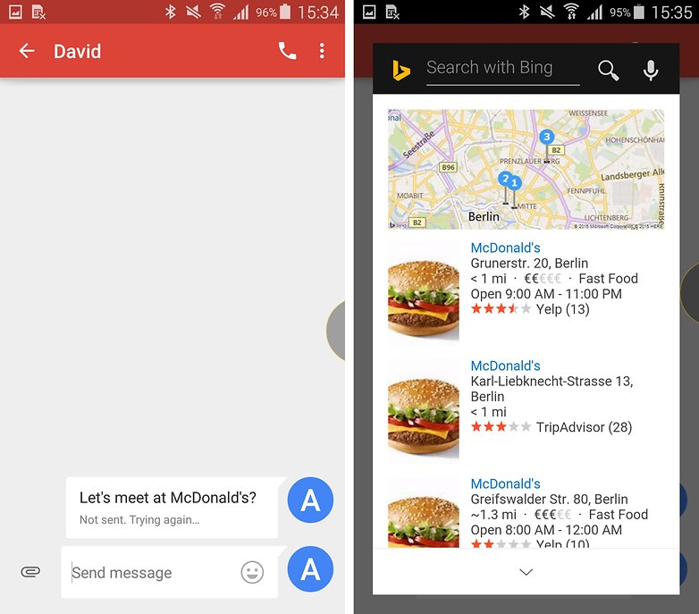 bing search marshmallow now on tap