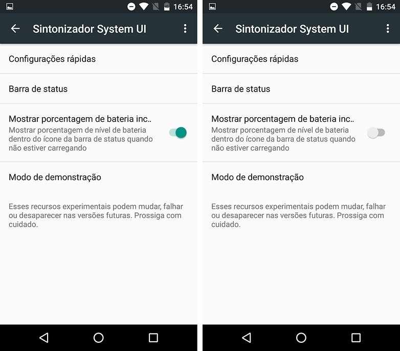 menu secreto android marshmallow sintonizador system ui bateria