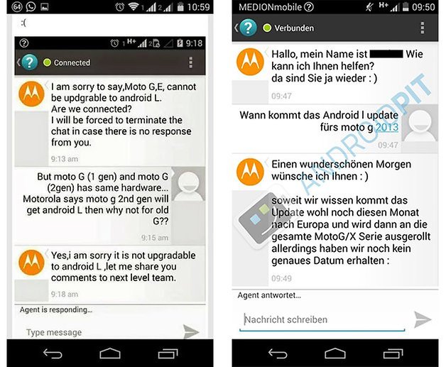 Motorola atualizacao android l