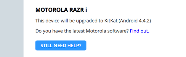 Motorola razr i atualizacao kitkat