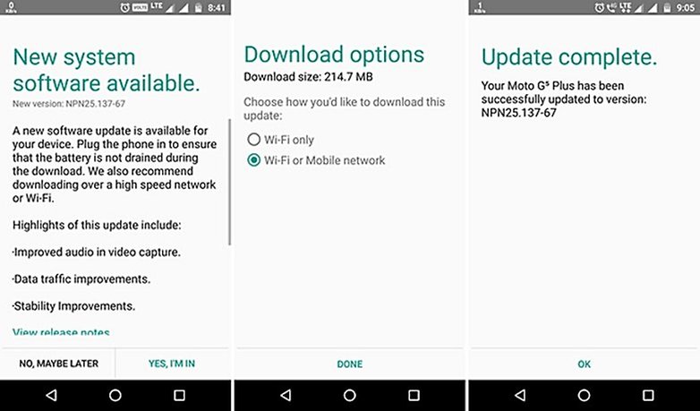 moto g5 plus update