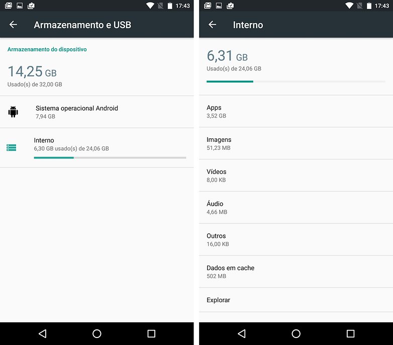 moto x style marshmallow armazenamento usb