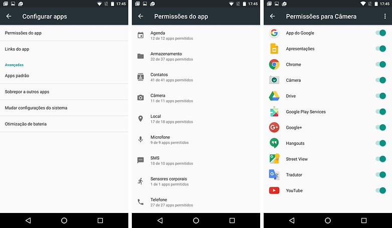 moto x style marshmallow permissao do app