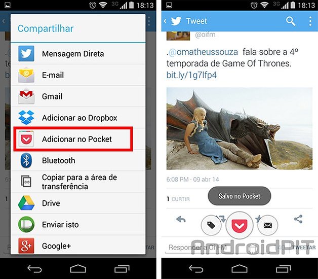 Pocket conteudo offline