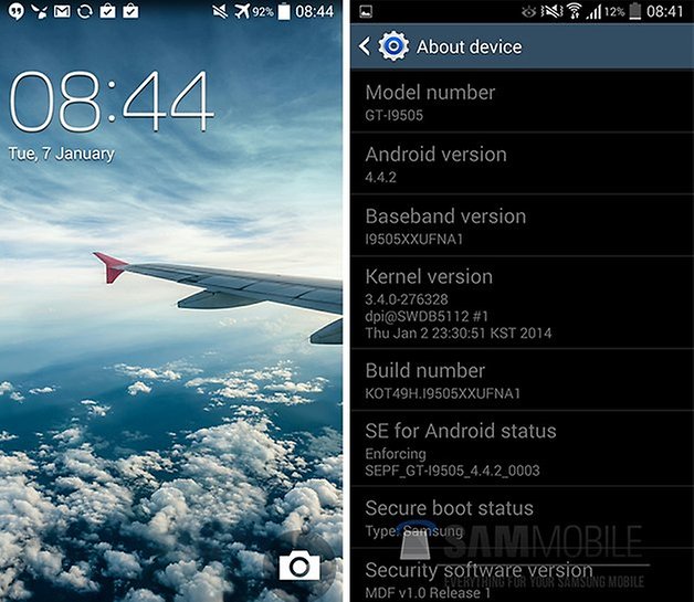 Samsung Galaxy S4 Android kitkat