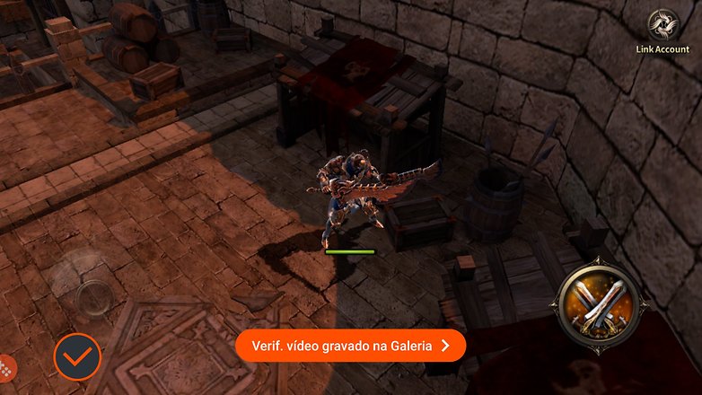 Galaxy s6 game launcher gravar tela