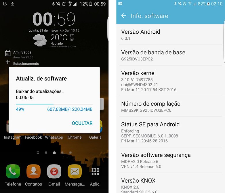 galaxy s6 edge update marshmallow