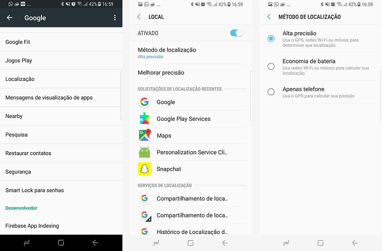 localizacao galaxy s8