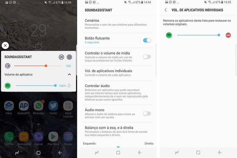 samsung galaxy s8 audio app botao