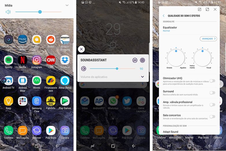 samsung galaxy s8 audio app funcoes