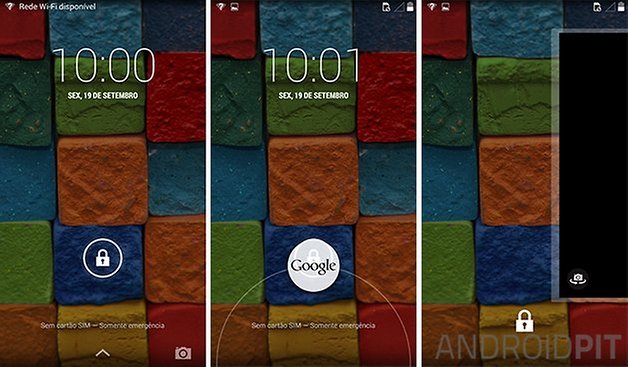 Tela bloqueio moto x