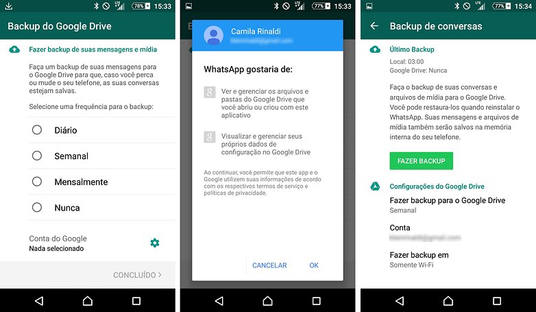 get whatsapp backup from google drive