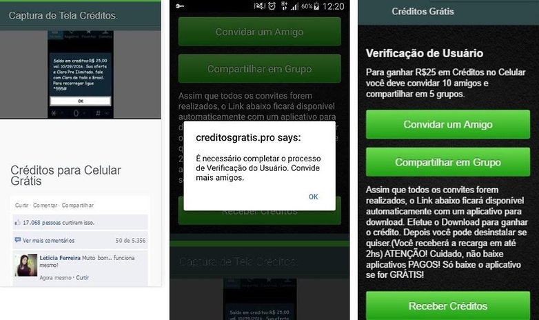creditos golpe whatsapp