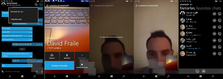 videochamadas videocall whatsapp windows phone
