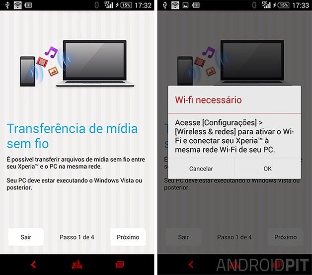 Xperia z2 transferencia sem fio