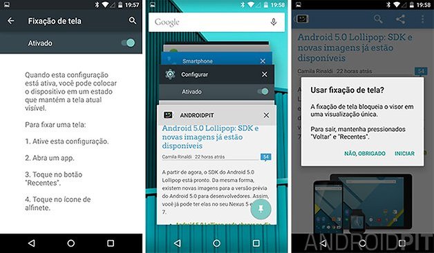 android l fixacao tela