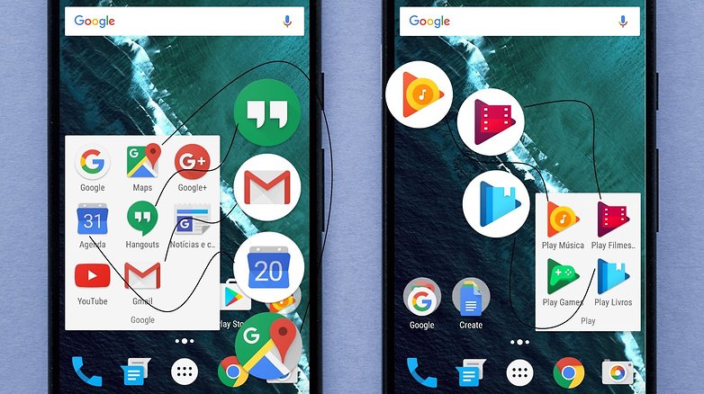 android nougat icones