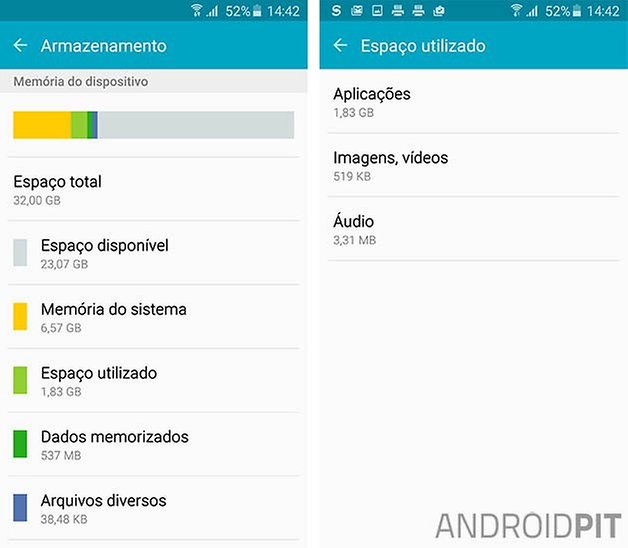 armazenamento galaxy s6 32gb