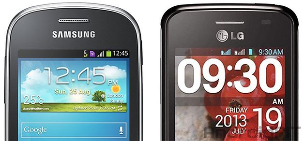 comparaca galaxy trios lg optimus l1 ii tri