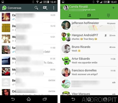 Чем отличается hangouts от whatsapp