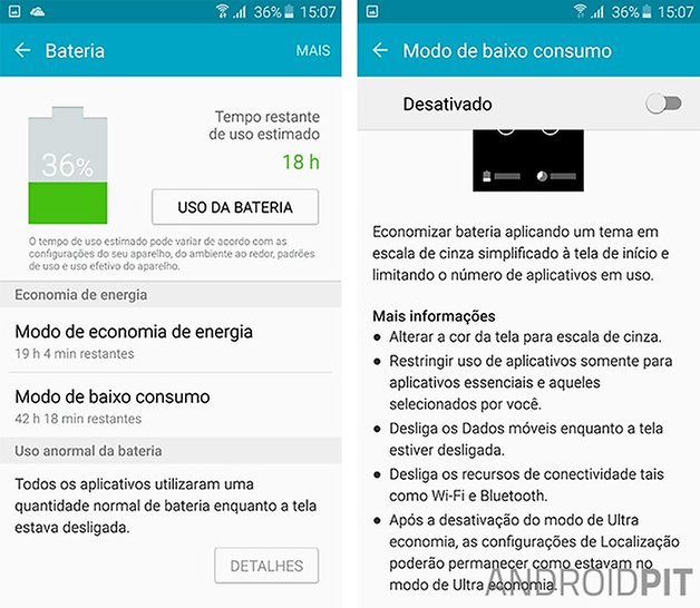 economia bateria galaxy s6 modo